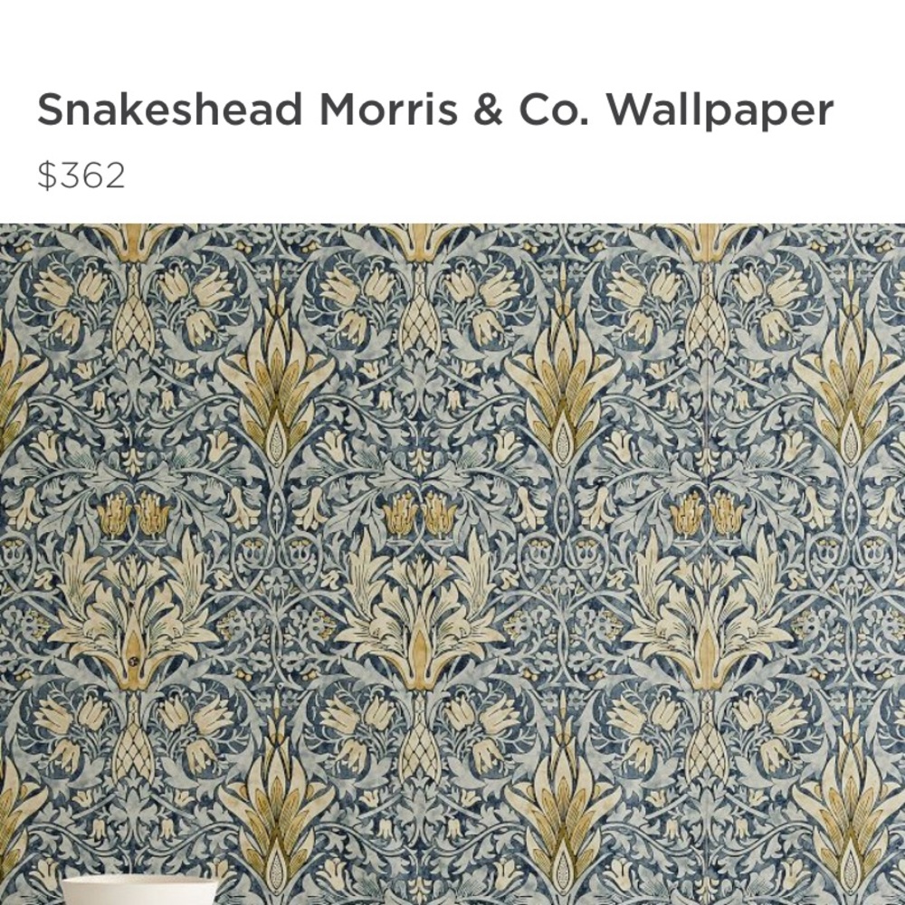 STUNNING Morris & Co. ‘snakeshead’ wallpaper